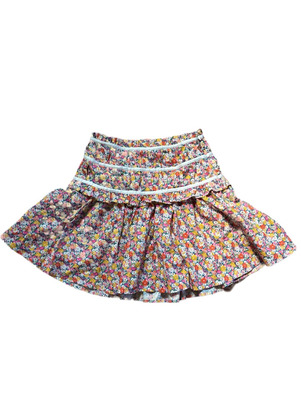 For Love & Lemons multicoloured floral skirt